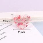 DIY Accessories for Phone Cases 3D Glitter Resin Love Heart Hairpin Hair Rope