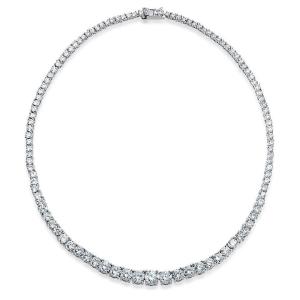 Wholesale Iced Out Tennis Chain White Mix CZ Pong Setting Ice Necklace For Hip Hop Lovers from china suppliers