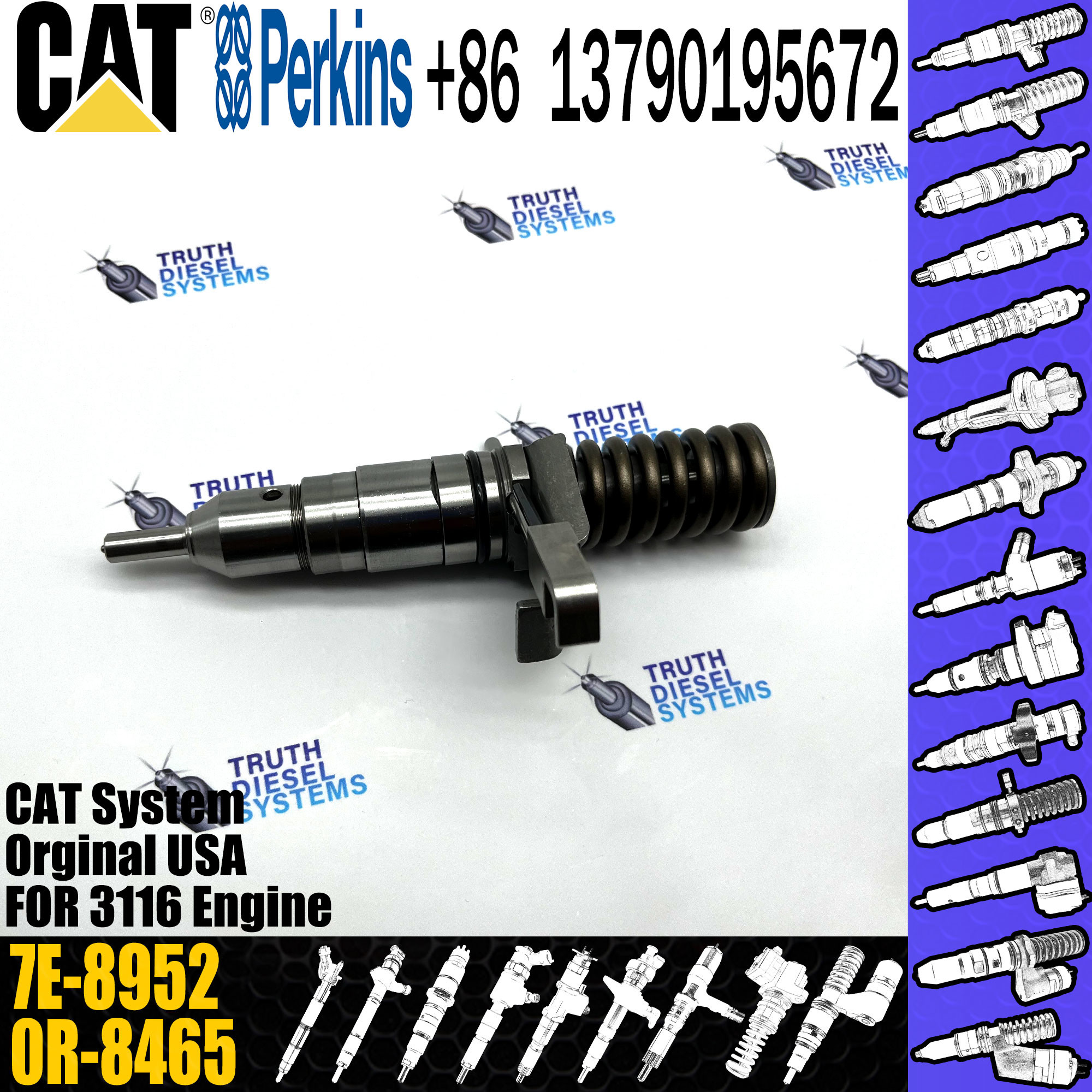 CAT Diesel Injector Fuel 7E8952 7E-8952 7E8952 0R3389 0R-3389 For CAT Truck Engine 3116