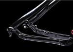 Full Suspension Aluminum Alloy Bike Frame , 140 Mm Travel Black Bicycle Frame