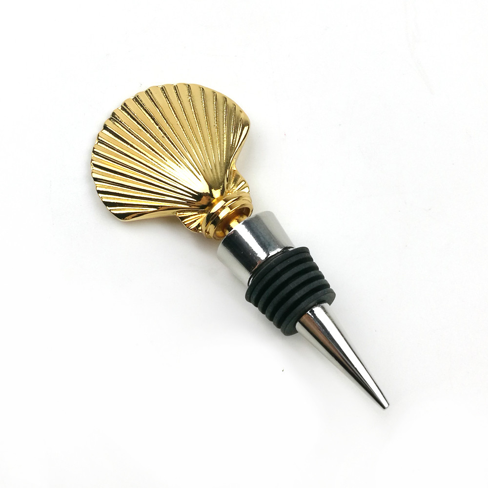 Luxurious Gold Sea Shell Bottle Stopper For Wine Preservation