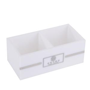 Wholesale White acrylic with stainless stick tea box can hotel supply from china suppliers