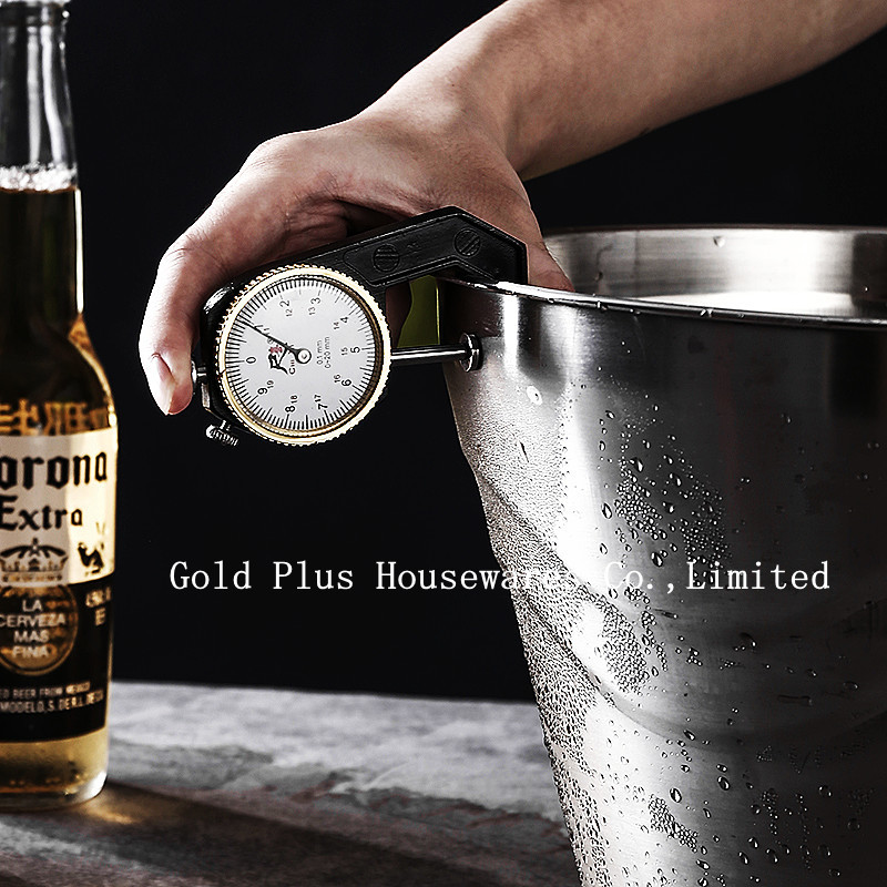 620g Metal Steel Round Shape Beer Ice Bucket Custom Logo