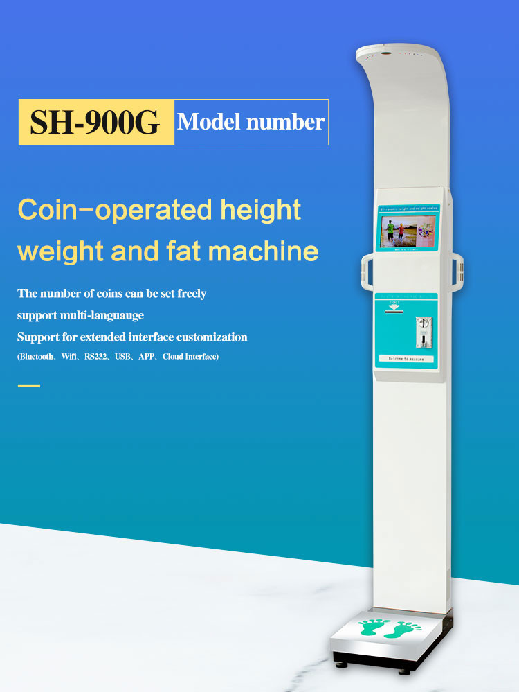 Height And Weight Body Fat Analyzer Scale Coin Operated Digital