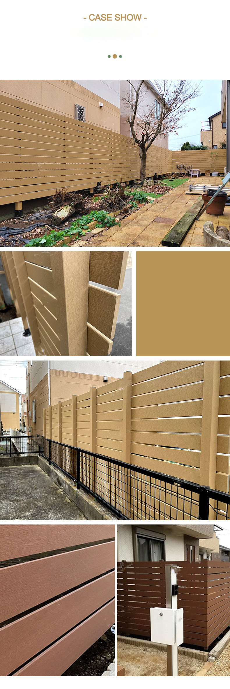 Wood Plastic Composite Exterior Fence Panel Wall For Building Engineering WPC Inside Board 71x21mm Gray Plank