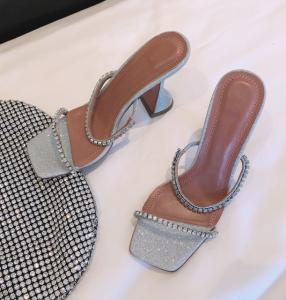 Wholesale Glitter PU BSCI Sexy High Heel Sandals with crystal studded straps from china suppliers