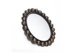 Round Bronze Sunflower Mirrored Metal Wall Art For Outdoor Indoor