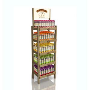 Wholesale Juice Wine Display Stand Wooden Beer Display Rack 5 Layers from china suppliers