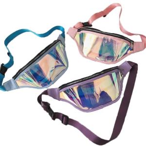 Wholesale Transparent PVC Bum Bag Fashion Reflective Waist Bags Holographic Laser Fanny Pack from china suppliers