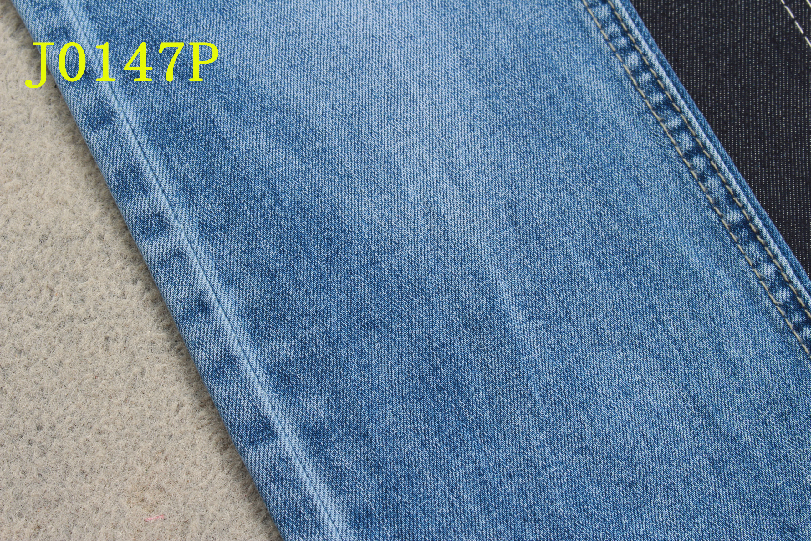 11oz UF Repreve Denim Fabric 3/1 Right Hand Twill Warp Slub For Kids