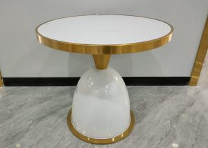 Wholesale Stainless Steel Rock Slab Gilded Wrought Iron Marble Coffee Table For Banquet from china suppliers