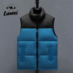 Winter Clothing Thick Gilets Quilted Warm Utility Contrasting Colors Sleeveless