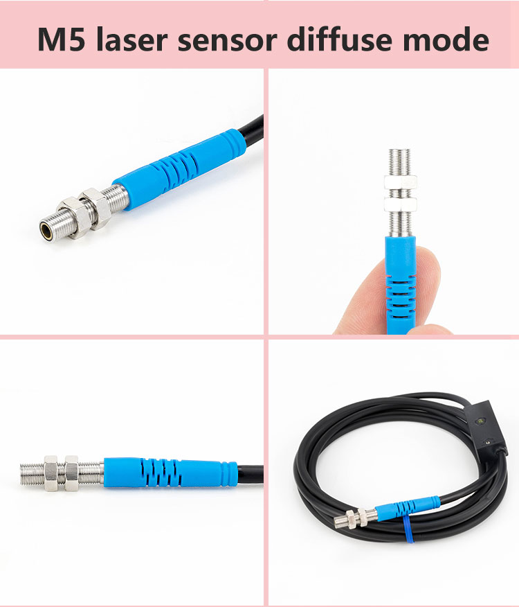 LUOSHIDA Small Diffuse Laser Sensor Diffuse Photoelectric Sensor NPN PNP NO NC Output