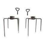 Barbecue Fork Food Grade Stainless Steel BBQ Grill Rotisserie Spit Rod for