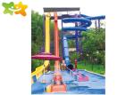 Outdoor Commercial Swimming Pool Slides High Speed Plastic Material For