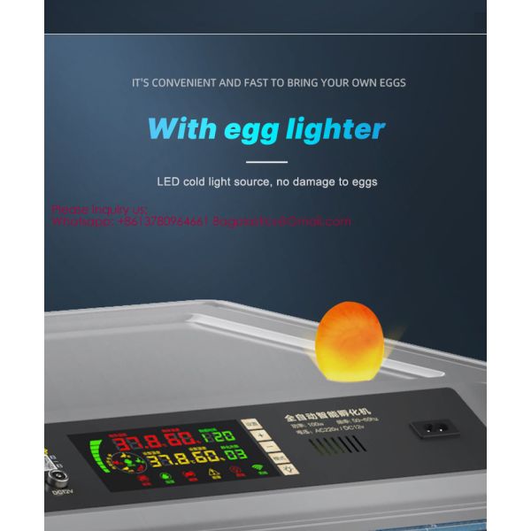 100 to 300 Eggs Incubator Automatic Egg 300-Egg High Hatching Rate Mini Incubator for Chicken Duck Quail Farm or Home Use Automatic Chicken Solar
