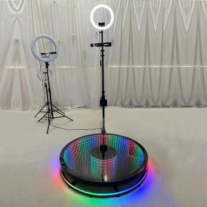 Wholesale Platform 27&quot; 45&quot; Adjustable LED 360 Photo Booth With Tempered Glass from china suppliers