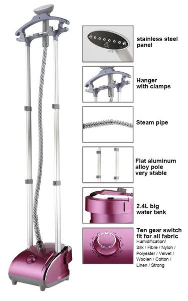Spray Color Industrial Travel Garment Steamer Durable With 2.4 L Big Water Tank