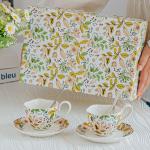 Stocked French Ceramic Cups And Saucers For Garden Flower Decor Or Wedding Party