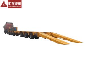 Wholesale Multi Axle Steering Axle Heavy Duty Trailer Hydraulic Suspension low bed trailer from china suppliers