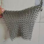 Kitchen Cleaning 1.2mm X 10mm Stainless Steel Chainmail Ring Scrubber
