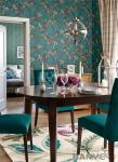 Strippable Room Decorating Wallpaper Floral Design PVC Wallcovering Professional