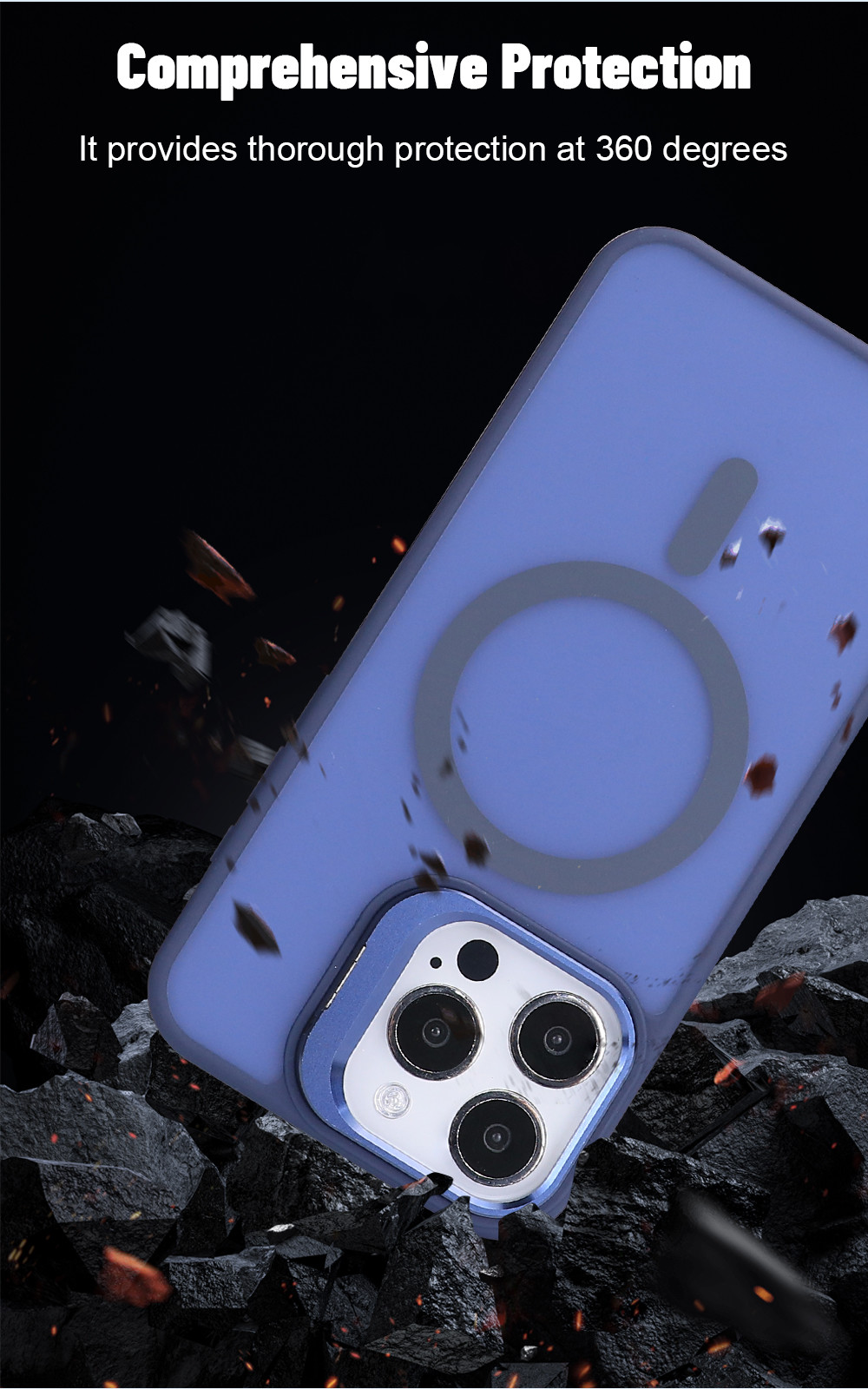 Military Grade Magnetic Phone Case With Metal Camera Stand