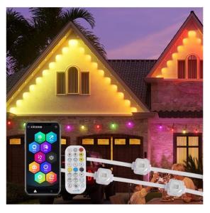 China Smart Wifi Bluetooth Rgb Music Rhythm LED Eave Lights for House Eave Holiday Outdoor on sale