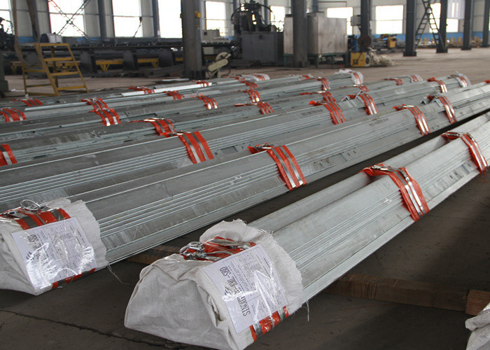 High Strength Hot Dip Galvanized Steel Power Tranmsmission Tower ,Electric Power Transmission Monopole