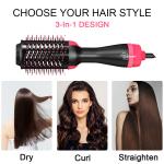 1000W 110V 3in1 Hair Blow Dryer Brush Comb Hot Air Hair Dryer Straightener Hair