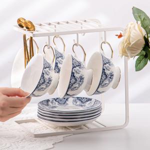 Wholesale Vintage Design Style 200ml Ceramic Coffee Mug And Saucer Set For Luxury Christmas Gift from china suppliers