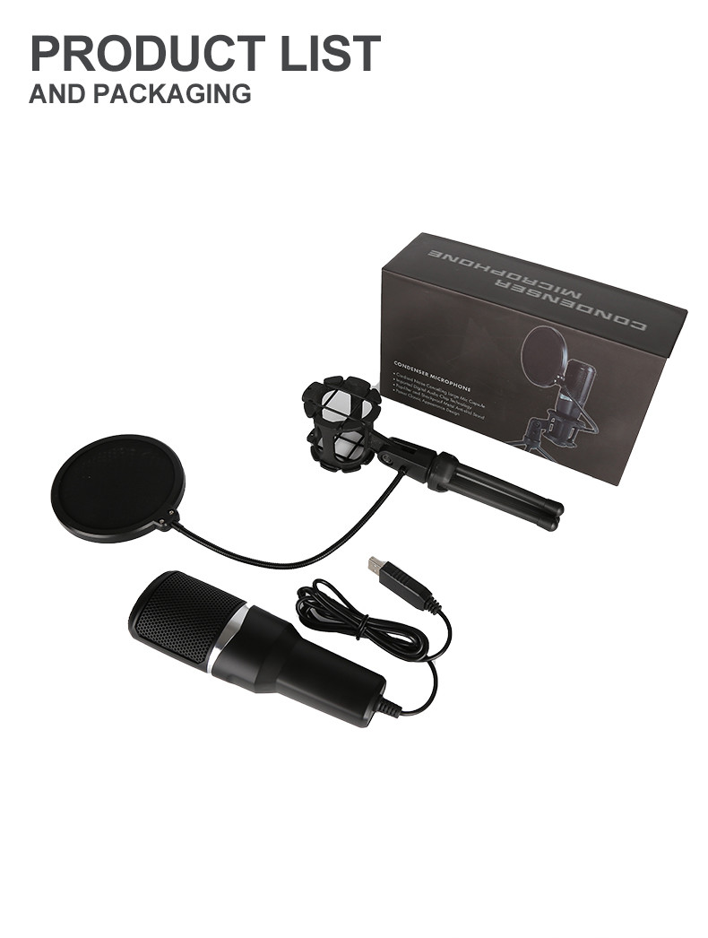 USB Microphone for laptop and Computers for Recording Streaming Twitch Voice overs