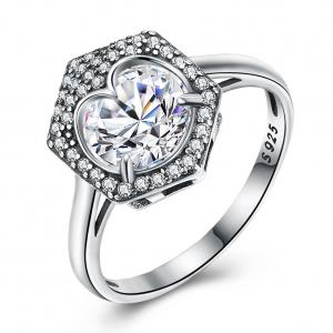 China Luxury Jewelry Wedding Ring Couples S925 Silver Eight Heart Eight Arrows Zircon Diamond Ring on sale