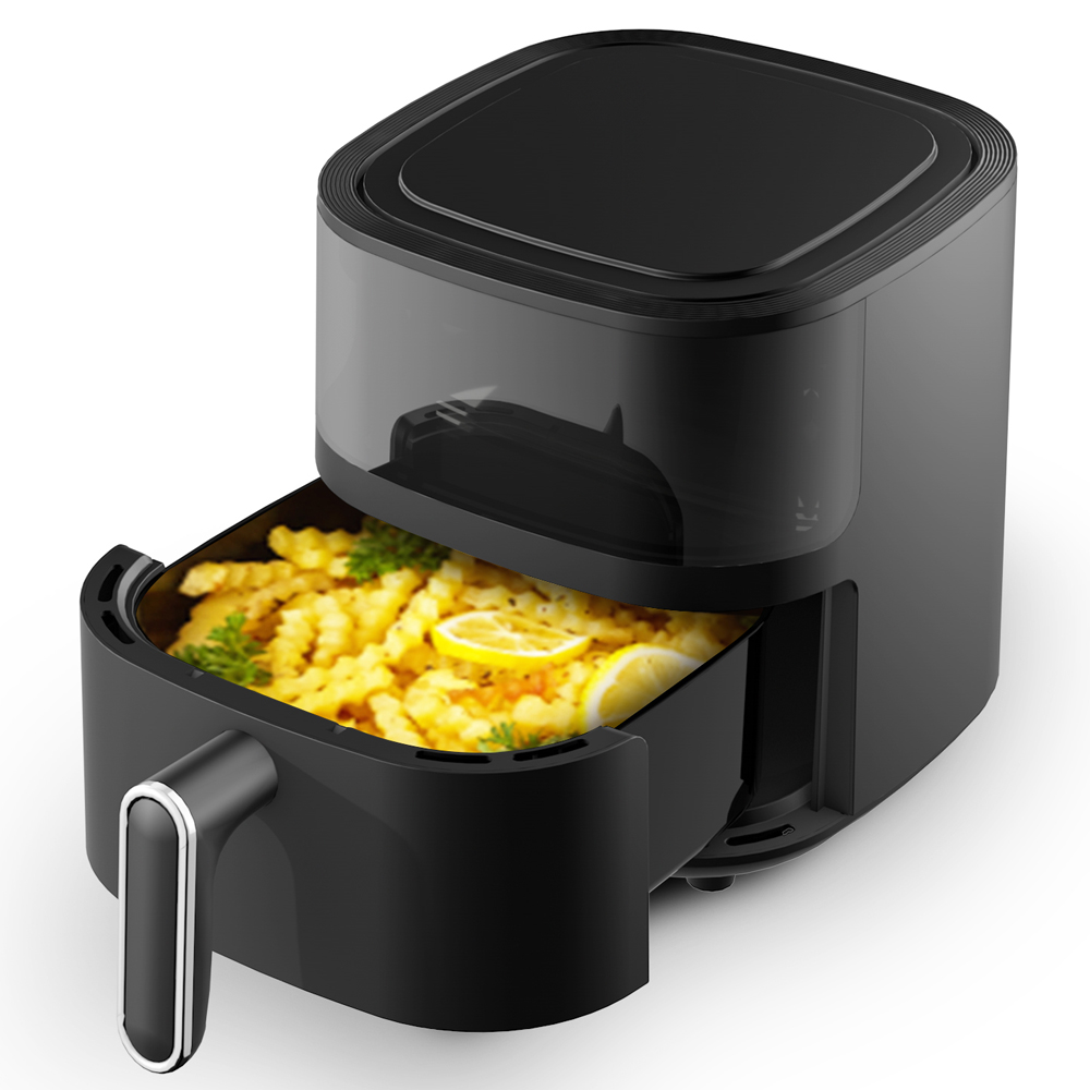 5L Stainless Steel Multifunctional Air Fryer Oven Small Smart Square Healthy Electric Household Use