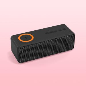 Wholesale Black TWS Wireless Charger Speaker with Rechargeable Battery Waterproof IPX7 from china suppliers