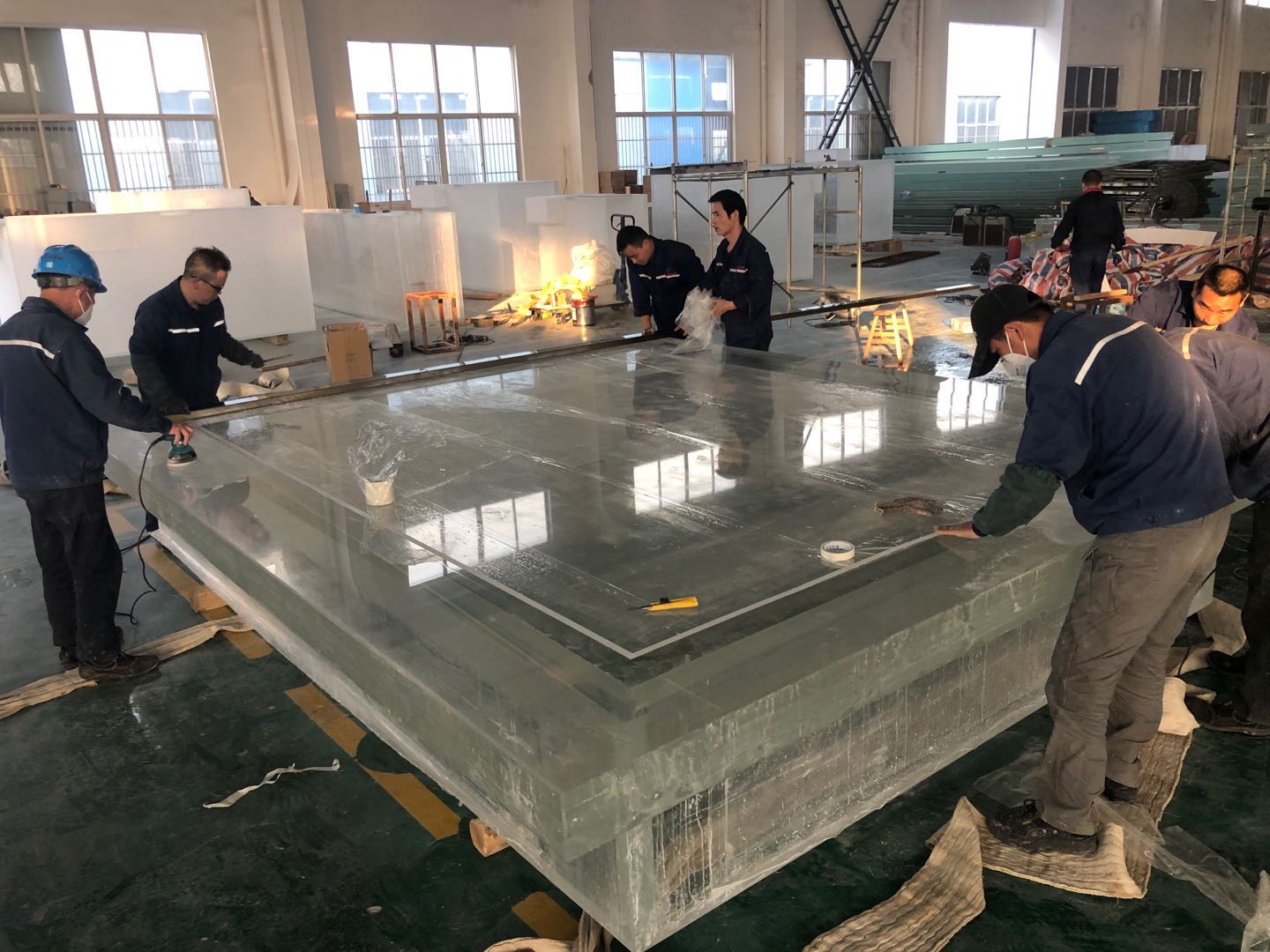 High Surface Hardness Acrylic Outside Swimming Pool with Super Thick Perspex Glass