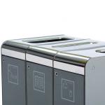 Outdoor Advertising 30gal Multi Compartment Trash Can