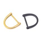 Square Buckle Bag Jewelry Parts with PVD Golden Plating and Tempering Heat
