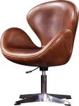 Alloy Base ergonomic Leather Office Desk Swan Chair Thick Aluminium Sheet