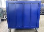 Powdercoating Mobile Lockable Metal Pallet Cage Industrial Stillages On Wheels
