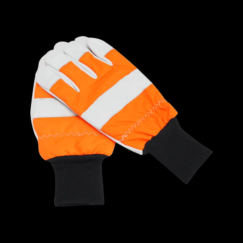 Cowhide Leather Cut Resistant Chain Saw Work Gloves, chain saw leather glove, chain saw cowhide leather glove