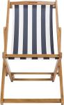 Outdoor Patio Adjustable Wood Chaise Lounge Recliner | Textilene Lounge Chair |
