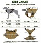 Tactical Adjustable Dog Harness Vest Military Working Molle Vest Training 1050D