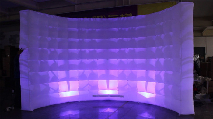 Commercial Party Wedding Large Inflatable Photo Wall With LED Light