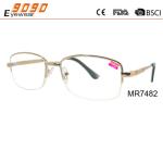 Newest Style 2017 Men's Eyewear Fashionable reading glasses with stainless steel