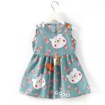 Summer Children Princess Cotton Silk Dress Thin Nightdress Off Shoulder