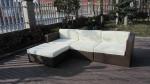 Modern Outdoor Rattan Sofa , Cane Sectional Sofa Corner Sofa