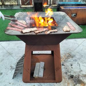 Wholesale 850mm Diameter Corten Steel Fireplace Grill Smoker Bbq Grill INTERTEK Certified from china suppliers