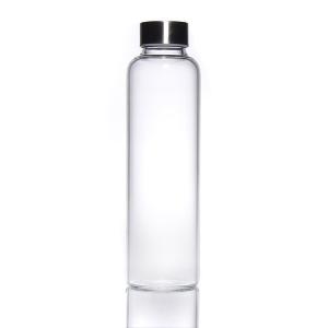Wholesale New Design 350ml/500ml High Borosilicate Glass Water Bottle With Stainless Steel Lid from china suppliers