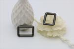 Handmade polishing 1 inch gunmetal color metal square bag buckle for straps